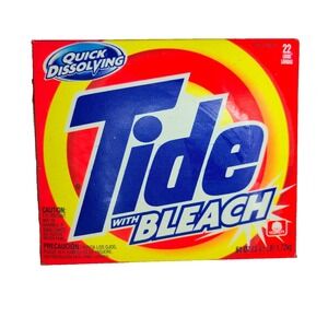 VTG NOS Y2K Tide Detergent Bleach Powder 22 Loads 64oz‎ Prop Wash Clothing USA